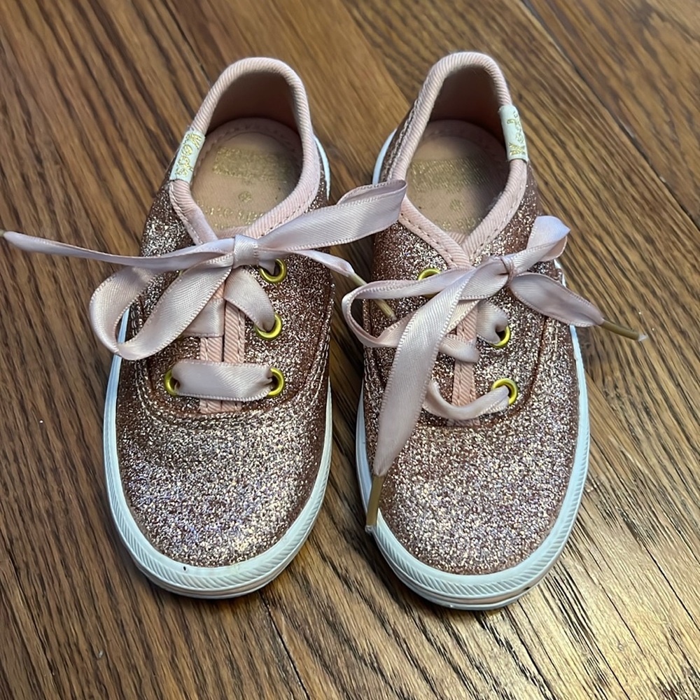 Keds x Kate Spade Pink Sparkle tennis shoes toddler size 6